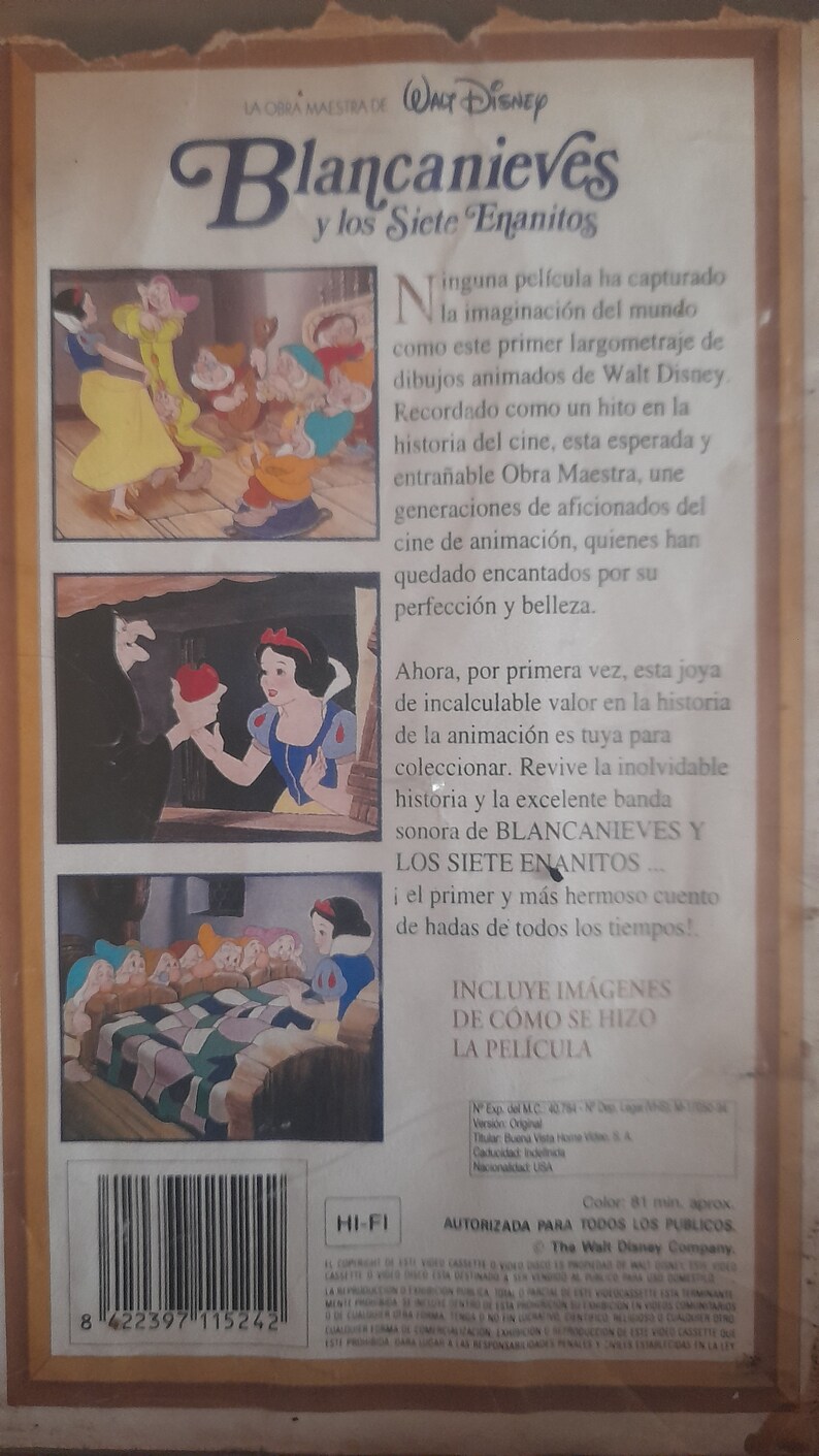 Blancanieves Walt Disney año 1937 画像 4