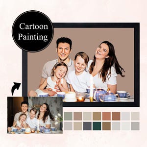 Portrait vom Foto, Bilder zusammenfügen, Hintergrund entfernen, personalisiertes Geschenk für Paar, Mama, Papa, Jahrestag oder Geburtstag
