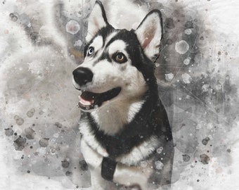 Custom Watercolour Pet Portrait from Photo – Personalised Dog or Cat Print, Pet Lover Gift, Memorial Animal Art UK