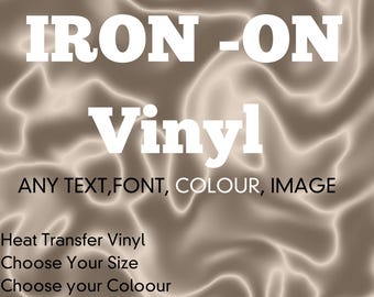 Custom Iron-On Vinyl Decal: Text, Image, Logo