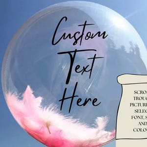 Palloncini personalizzati/Palloncino grande trasparente/Palloncini trasparenti/Palloncini personalizzati/Qualsiasi TESTO/FONT/Palloncini da 10"-36"/Festa di compleanno/Palloncini Bobo