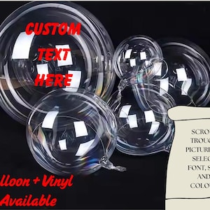 Palloncini giganti personalizzati/ Adesivo in vinile personalizzato + palloncini/ Palloncino trasparente/ Palloncini da 10"-36"/ Palloncino personalizzato/ Palloncini Bobo personalizzati/