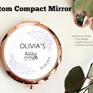 Custom Compact Mirror: Bridesmaid Proposal, Wedding Favor