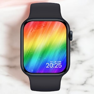 Quadrante Rainbow Pride per Apple Watch / Sfondo digitale LGBTQ+ inclusivo per Smartwatch / Regalo unico