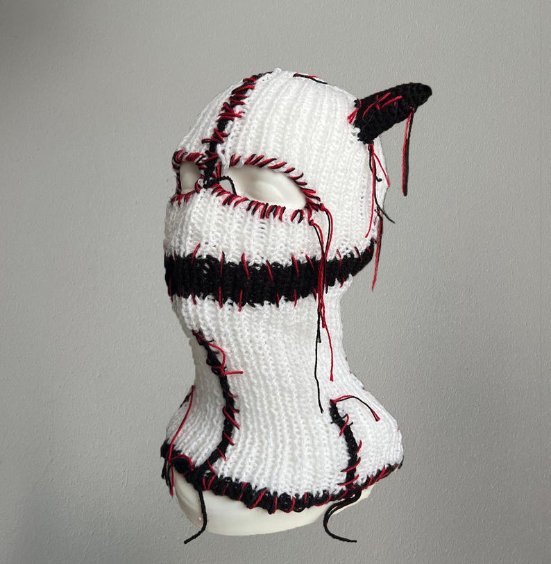 Balclava Rave Handmade Mask Balaclava Scary Ski Mask, for Rave Festival Halloween - Etsy