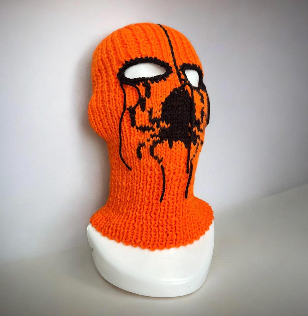 Balclava Rave Spider Balaclava Mask, Scary Streetwear Knit Rave Ski Mask - Etsy