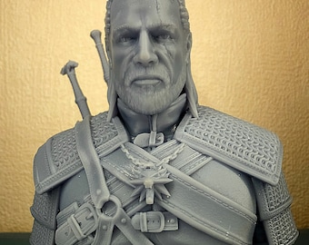 Figurine Bust de Geralt, The Witcher 3 Pret à peindre