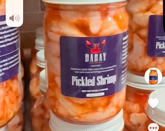 Cajun Pickled Shrimp – Spicy Gulf Coast Snack – Small Batch Southern Seafood – Handmade Gourmet Gift