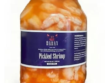 One Cajun Gulf Pickled shrimp huge jar for Bloody Mary’s