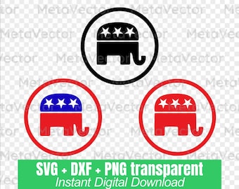Republican USA Logo SVG | Republicans PNG | Republicans Dxf | Elections 2024 Trump logo