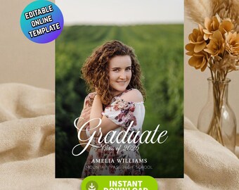 Graduation Invitation Template 2026 Senior Graduation Party Invite Class of 2026 Announcement Editable Graduation Decor Digital Download