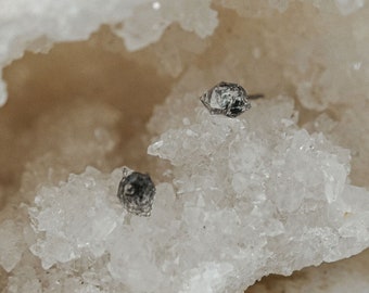 Herkimer Diamond Stud Earrings | Gemstone Earrings | Raw Gemstones | Crystal Earrings | Herkimer Earrings | Raw Crystal | Tiny Crystal