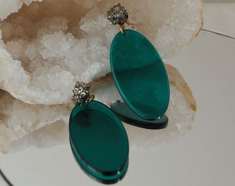 Raw Pyrite Drop Earrings | Raw Gemstones | Crystal Earrings | Gemstone Earrings | Raw Crystal | Tiny Crystal |  Pyrite | Gold Earrings