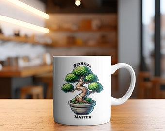 Bonsai Ceramic Mug, fun gift, dad, father's day