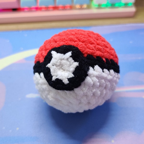 Pokéball en crochet tout doux