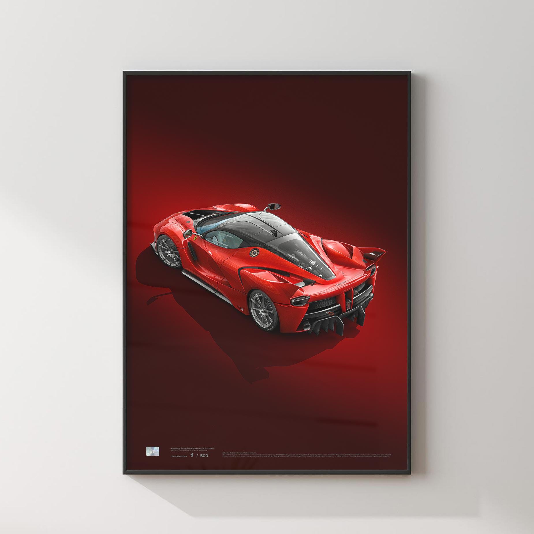 2015 Ferrari FXX K Rear Poster – Classic Giclée Print 50x70 Cm ...