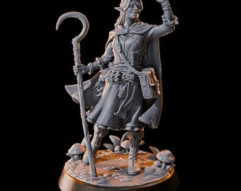 Elven Druid- mini 32mm/75mm scale LCIH