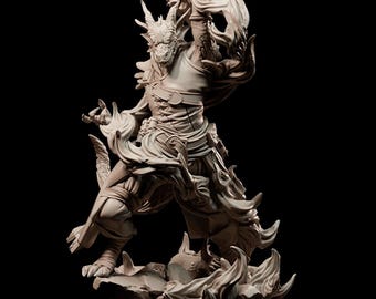 Dragonborn Wizard - mini 32mm/75mm scale LGDD