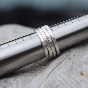 Pure Silver Fused Rings for Stacking Handmade Fine Silver Jewelry