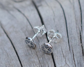 Pure Silver Post Stud Earrings. Handcrafted. Extra Small Size. Fine Silver. Sterling Silver.