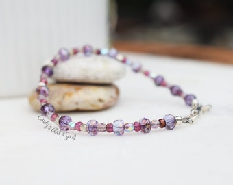 Beaded Bracelet Boho Style Layering Feminine Sparkle Glass Beads Jewelry 10741 Cindy's Art and Soul