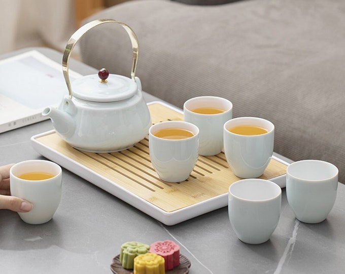 Ceramic teapot | Kung Fu tea set | Ceramic tea set | Tea cup | Simple tea set | Tea party tea set | Afternoon tea set