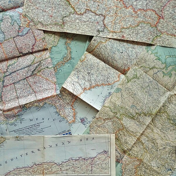 Vintage National Geographic Maps