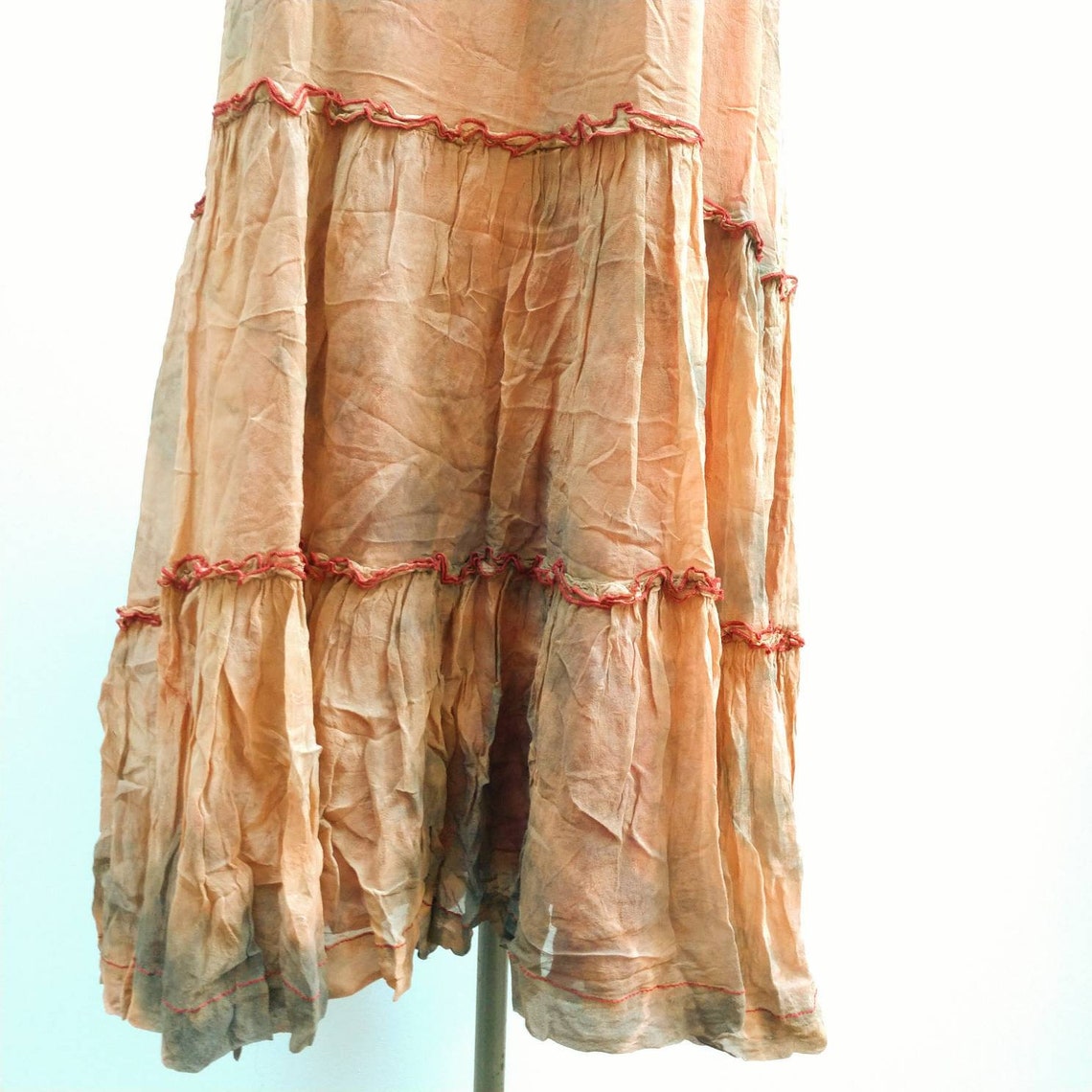 Spaghetti Strap 1990s Crinkle Broomstick Dress Size 4 Hand Etsy