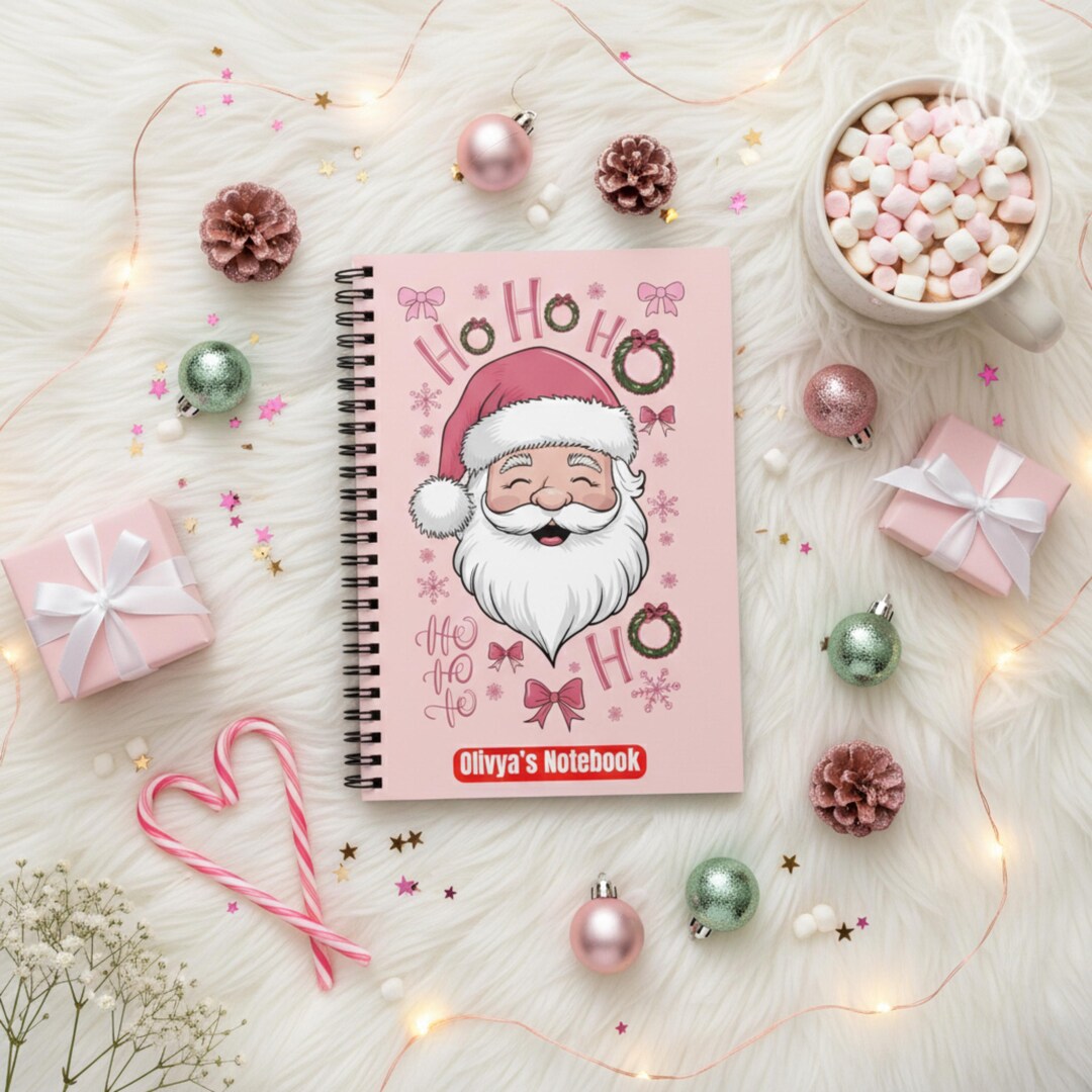 Personalized Santa Spiral Notebook: Festive Christmas Journal - Etsy
