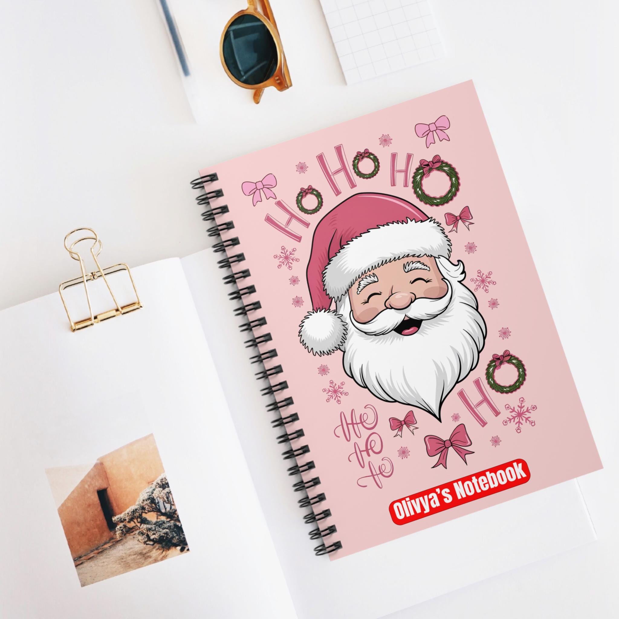 Personalized Santa Spiral Notebook: Festive Christmas Journal - Etsy