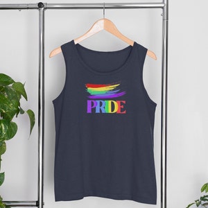 Uniseks Rainbow Pride-tanktop - Val op met kleurrijk ontwerp | Unieke top voor hen, LGBTQ-tanktop