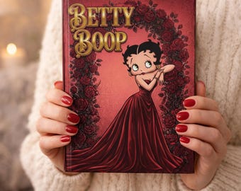 Personalized Betty Boop Valentine's Journal, Red Rose Hardcover Notebook