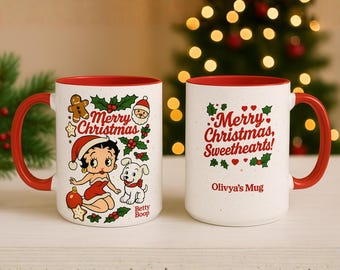 Betty Boop Merry Christmas design Accent Coffee Mug | 11oz 15oz