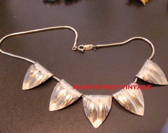 Napier Silver Sliding Leaf Necklace