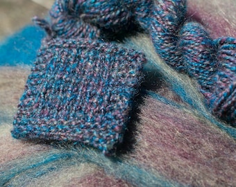 Blue Steel - appx. 8 ounces - Wool and Mohair Roving