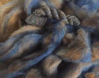 On the Docks - appx. 8 ounces - Wool and Mohair Roving