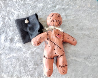 Ceramic Poppet Doll: Terracotta Effigy, Appalachian Magic