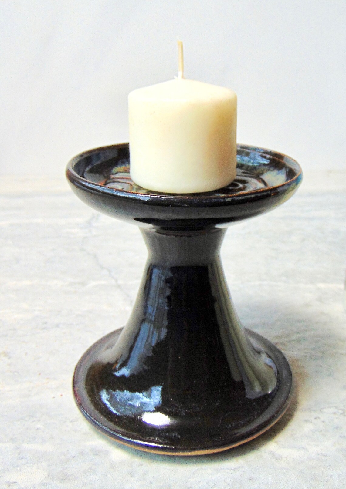 Small Black Candle Holder UU Chalice Personal Tabletop Etsy