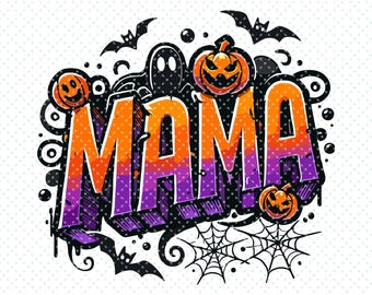 Benutzerdefinierte Mama Halloween Png, Gruselige Mama Png, Gruselige Saison Png, Retro Halloween Png, Gruselige Vibes Png, Herbst Png, Halloween Mom Design-Datei