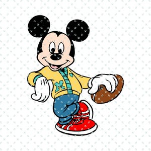 Mickey Mouse Football Png, Matching Magic Kingdom Family Shirts, Football Matching Shirts, Magic Kingdom Sports Png, Mickey Mouse Football