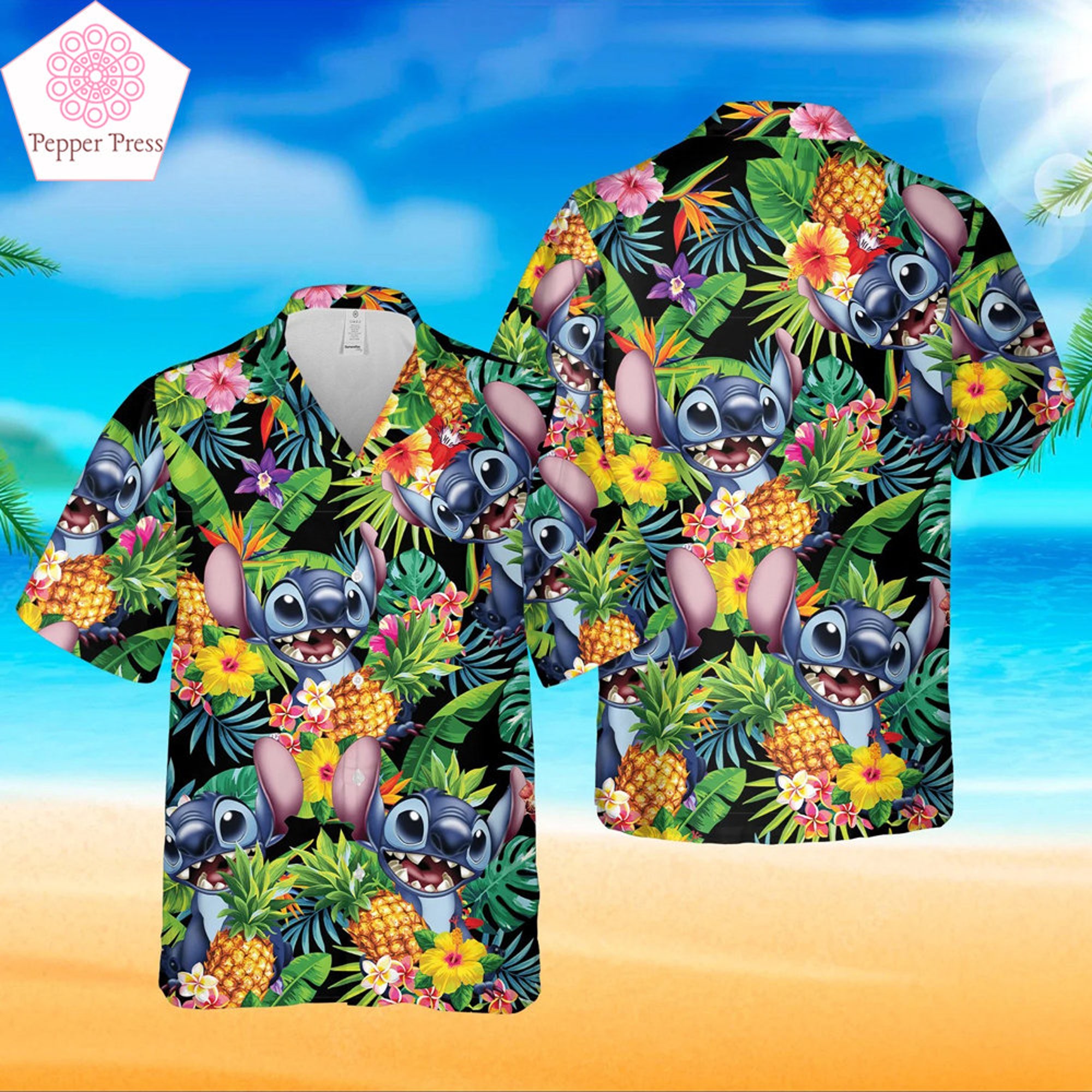 Blaue Maschen Ananas Hawaiian Shirt Blaue Maschen Ananas Hawaiian Shirt