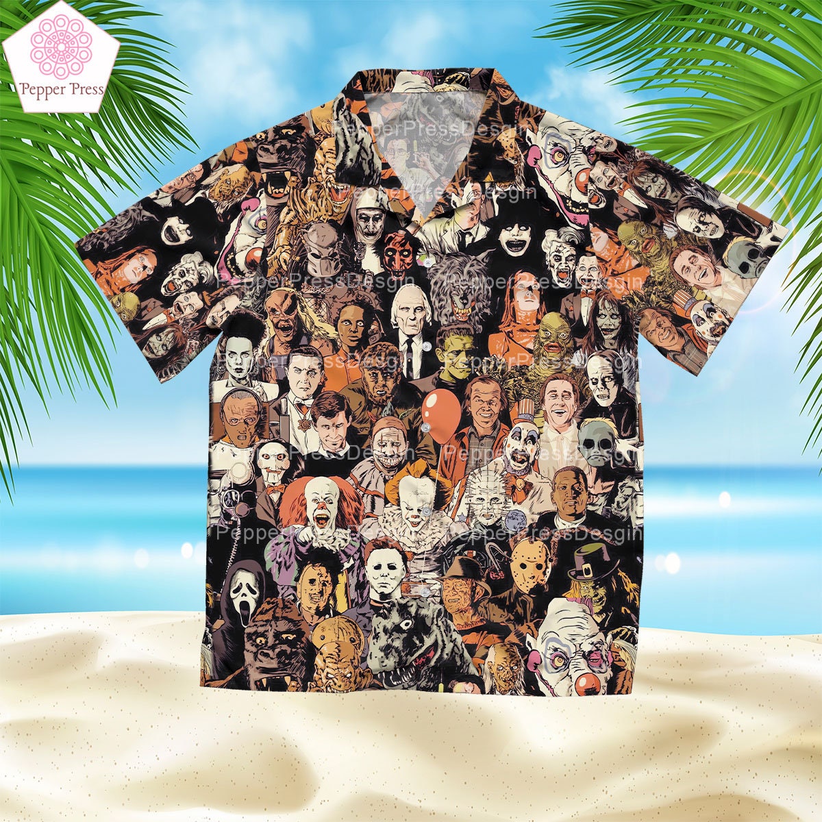 Horror hawaiian shirt Clearance