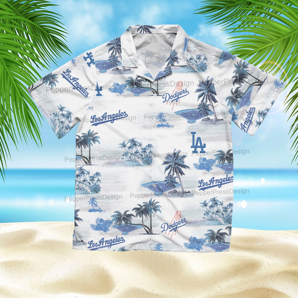 Discover Custom MLB Baseball Team Godzilla Tropical  Hawaiians Shirt