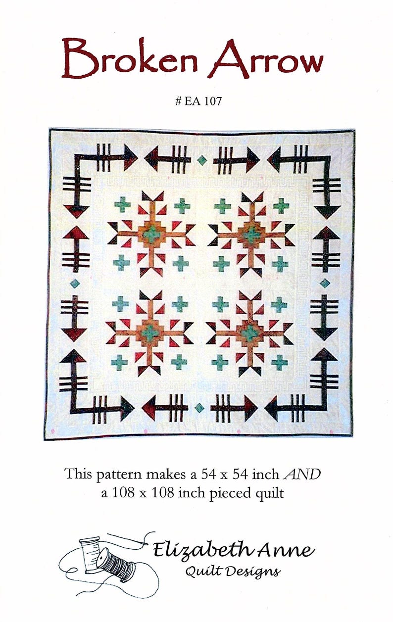 Broken Arrowsouthwest Quilt Pattern for Wall Hanging and King Size
