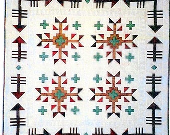 Broken Arrow--Southwest Quilt Pattern for Wall Hanging and King Size Quilt (Paper Version)