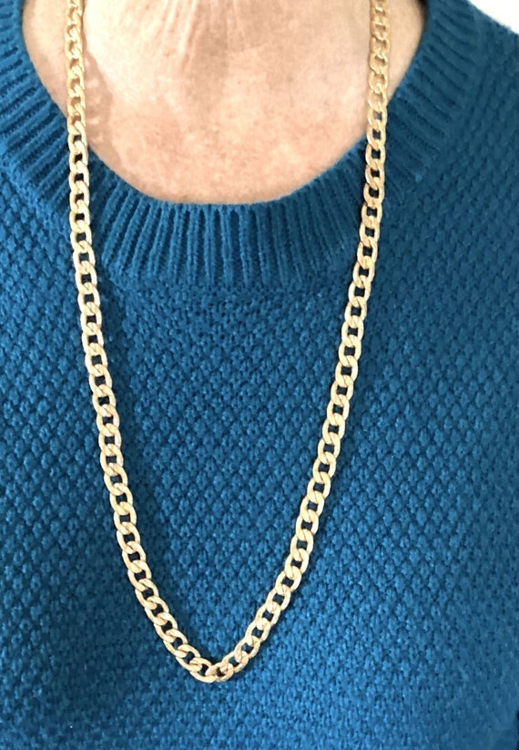 Miriam Haskell Vintage Brass Chain Necklace