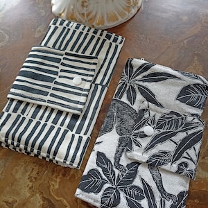 Porte chéquier et portes carte en tissu original