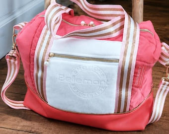 Personalized baby keepsake bag – Baby nest transformation – Unique travel bag – Upcycling – Baby shower gift – Baby memory –