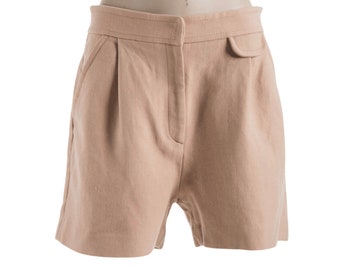 Short van wolmix met hoge taille - L