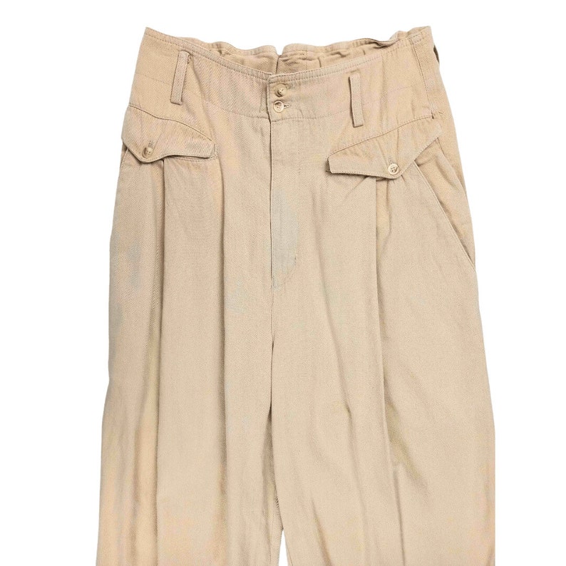 Pantalon taille haute à plis XS image 2